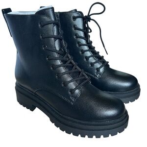 NEW Sonoma Meelaa Black Lace-Up Combat Boots - Women's Ankle Boot